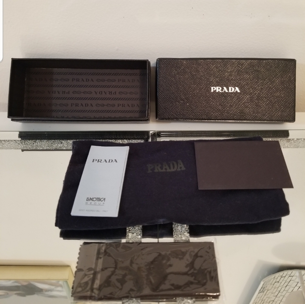 Prada empty sunglasses box and auth paper